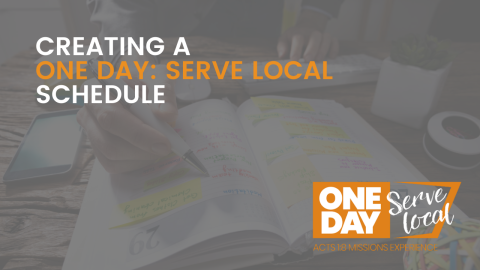 Creating a One Day Schedule